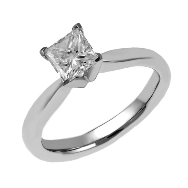 Platinum 1.01ct D VS2 GIA princess cut diamond ring