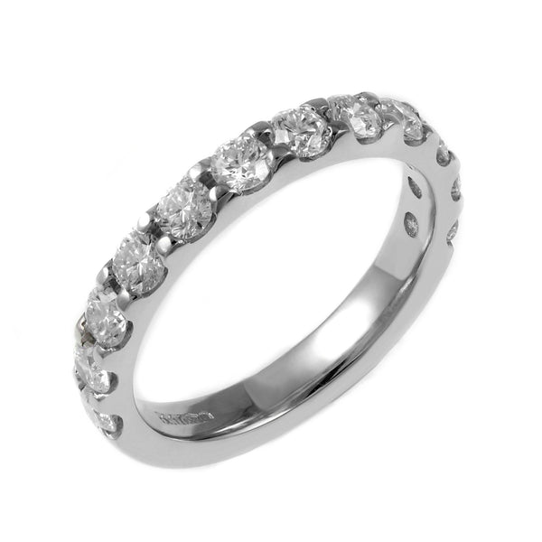 Platinum 1.07ct round brilliant cut diamond eternity ring
