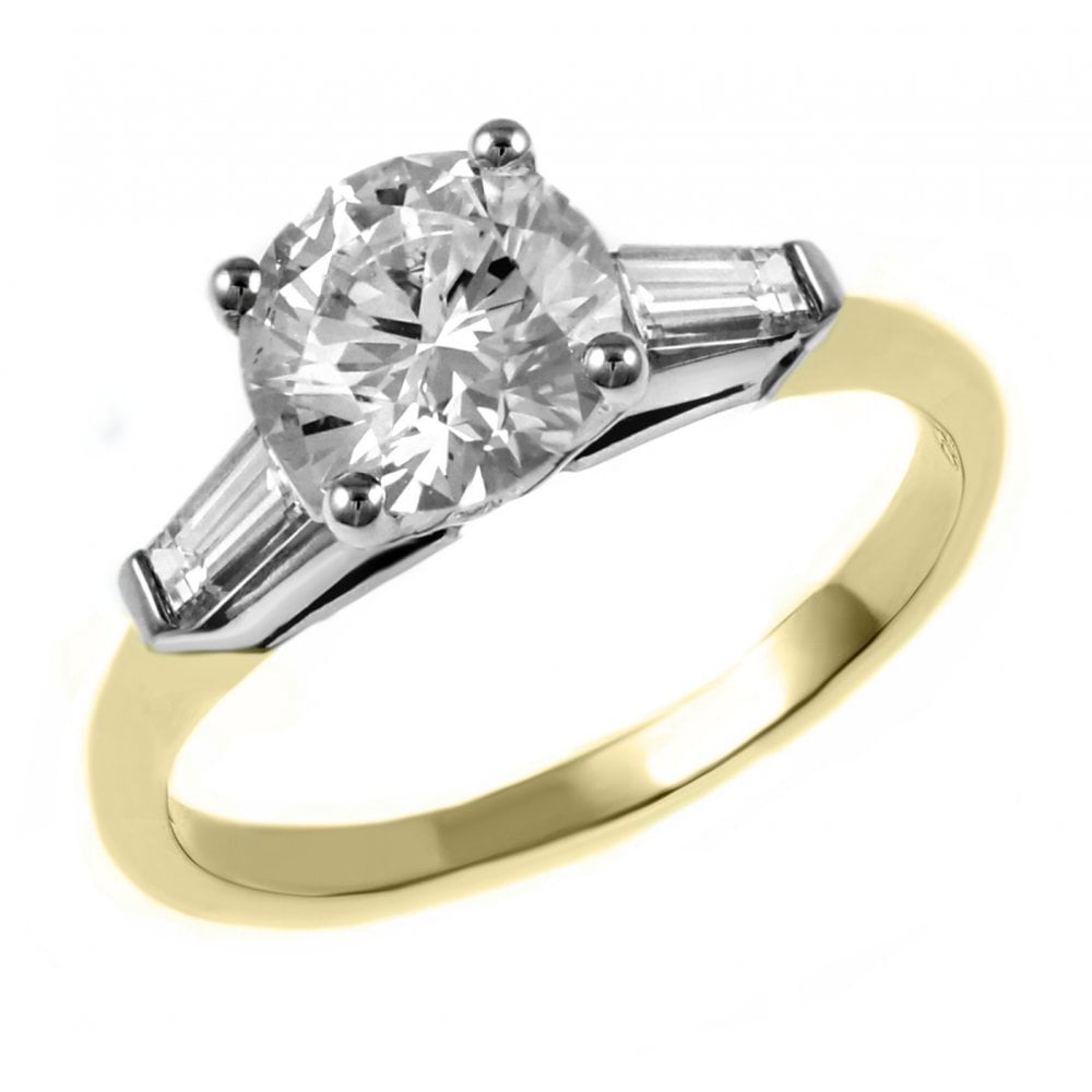 18ct yellow gold 1.01ct F SI2 IGI round brilliant diamond ring