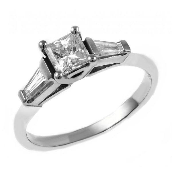 Platinum 0.33ct E VS1 GIA princess cut diamond ring