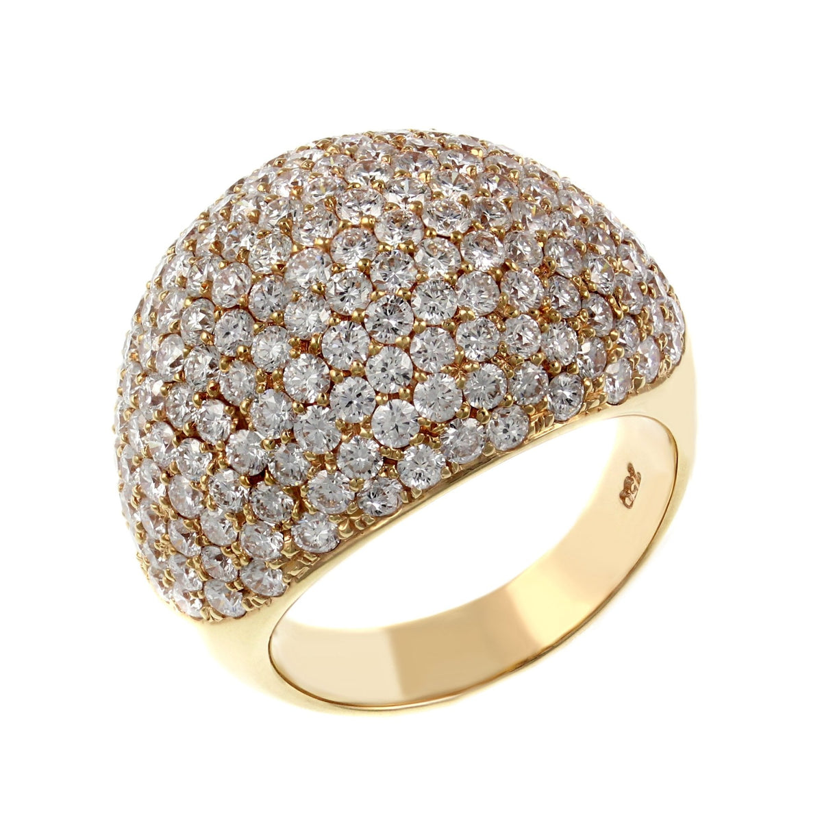 18ct rose gold 4.17ct diamond cluster ring