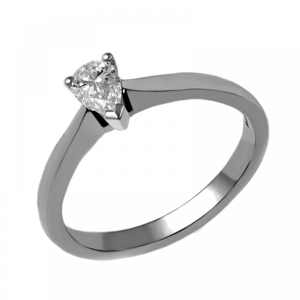Platinum 0.34ct D VS1 GIA pear cut diamond ring