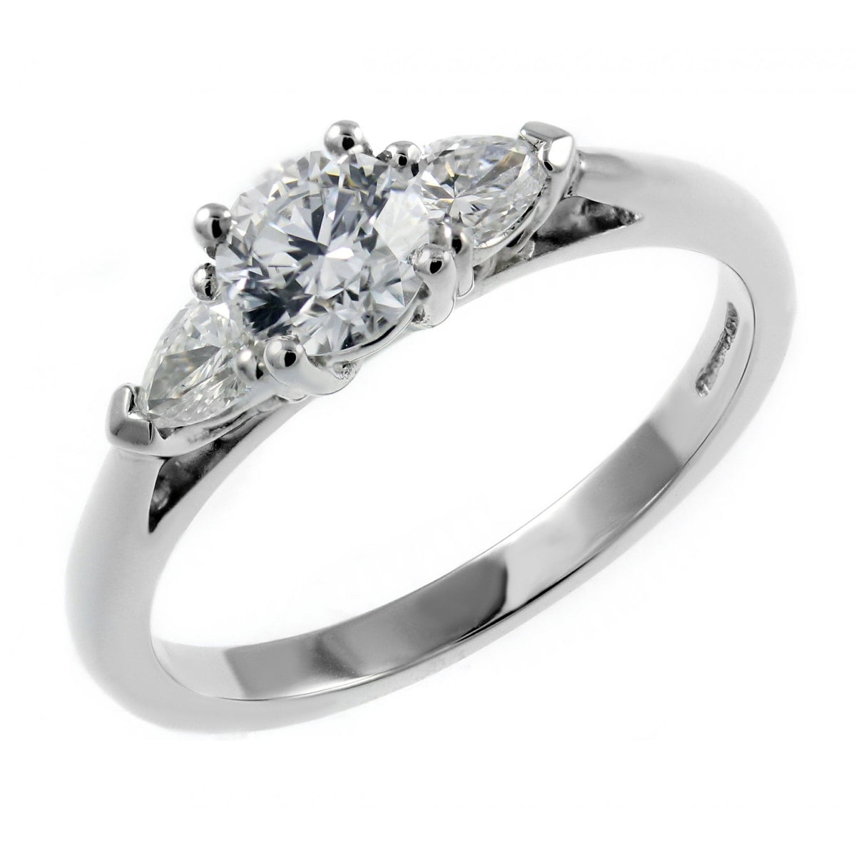 Platinum 0.25ct D VS2 GIA round brilliant cut diamond ring