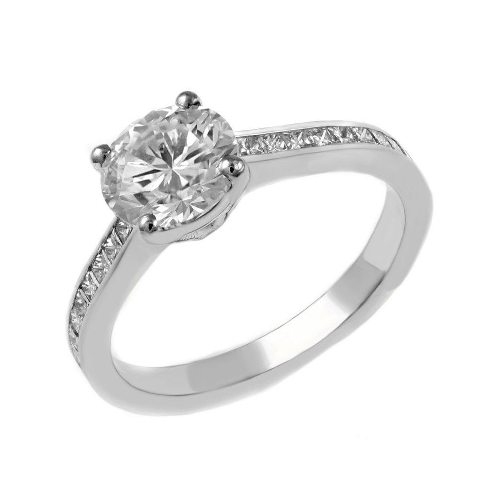 Platinum 1.50ct G VS1 EGL round brilliant cut diamond ring