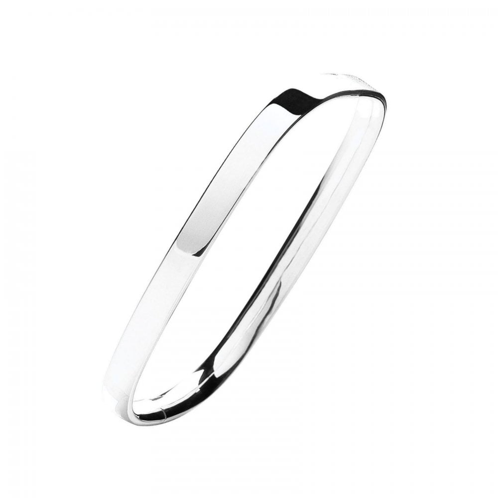 Silver 6.00mm solid square bangle