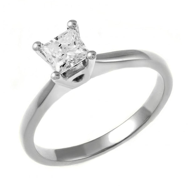 Platinum 0.51ct D VS1 GIA princess cut diamond ring