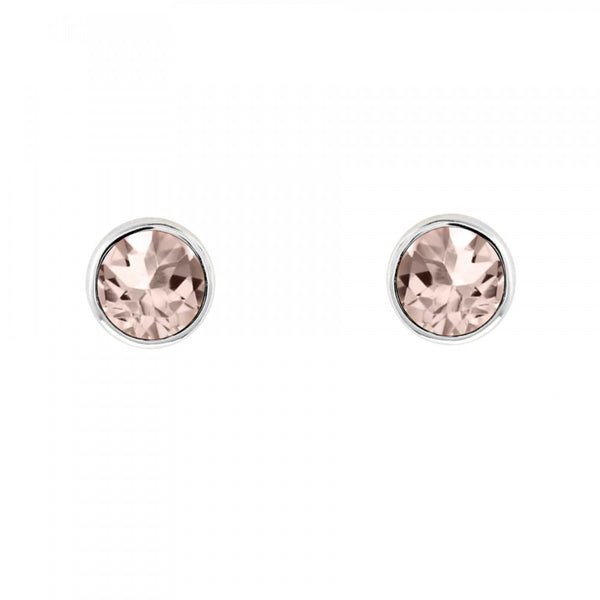 Platinum 5mm x 5mm morganite stud earrings