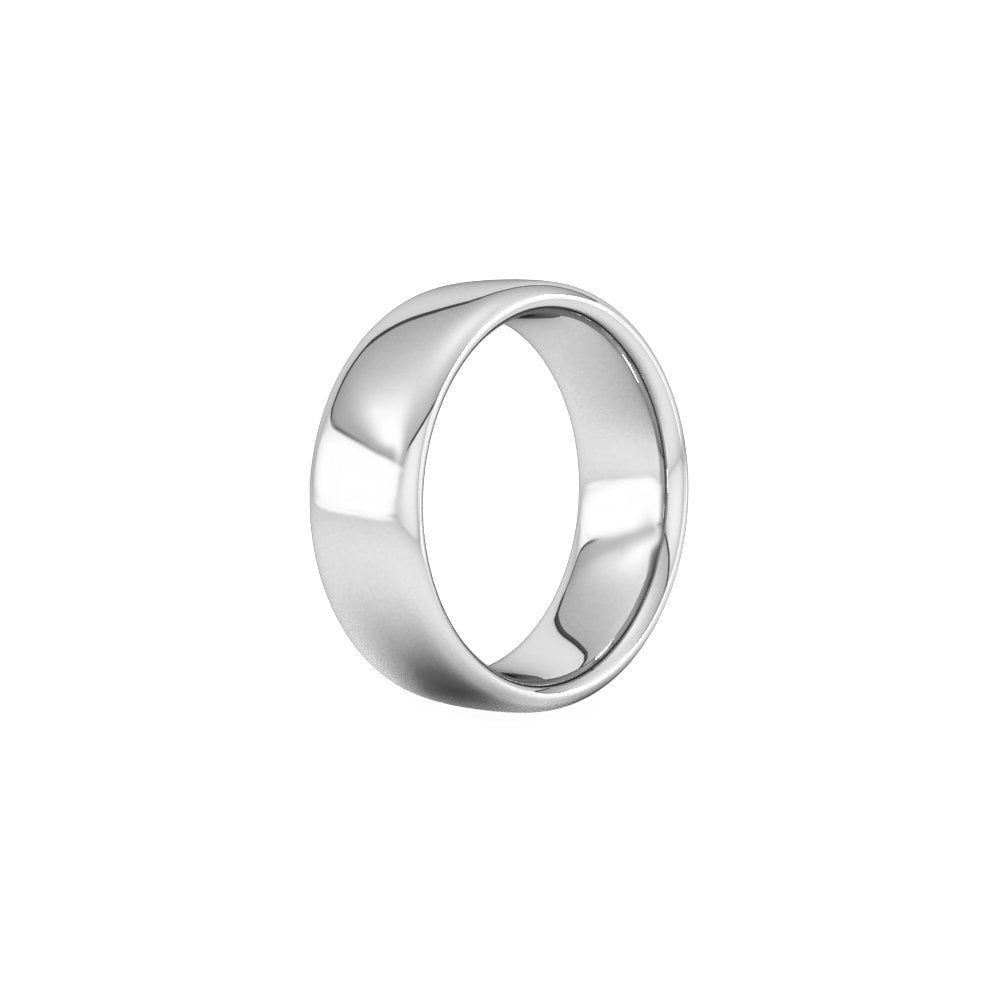 Platinum 8.0mm medium weight court wedding ring