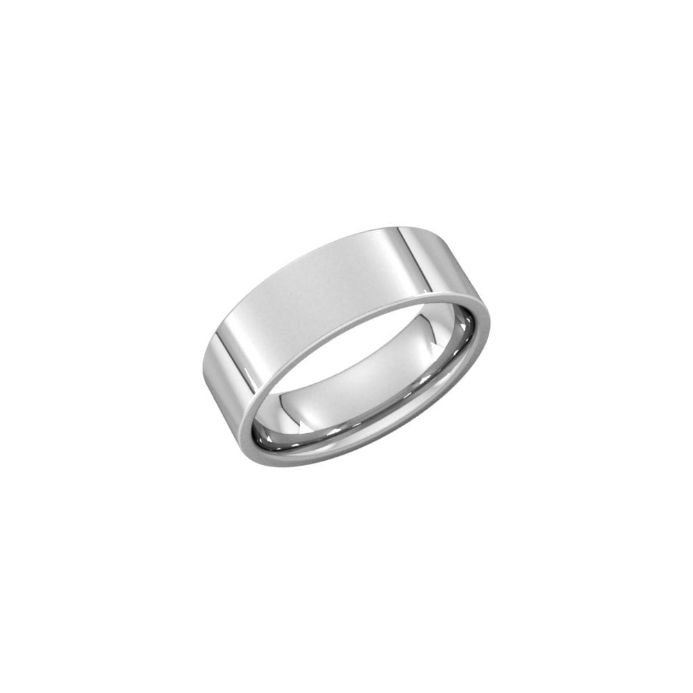 Platinum 6.0mm flat extra heavy weight court wedding ring