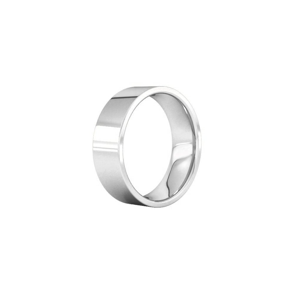 Platinum 6.0mm flat extra heavy weight court wedding ring