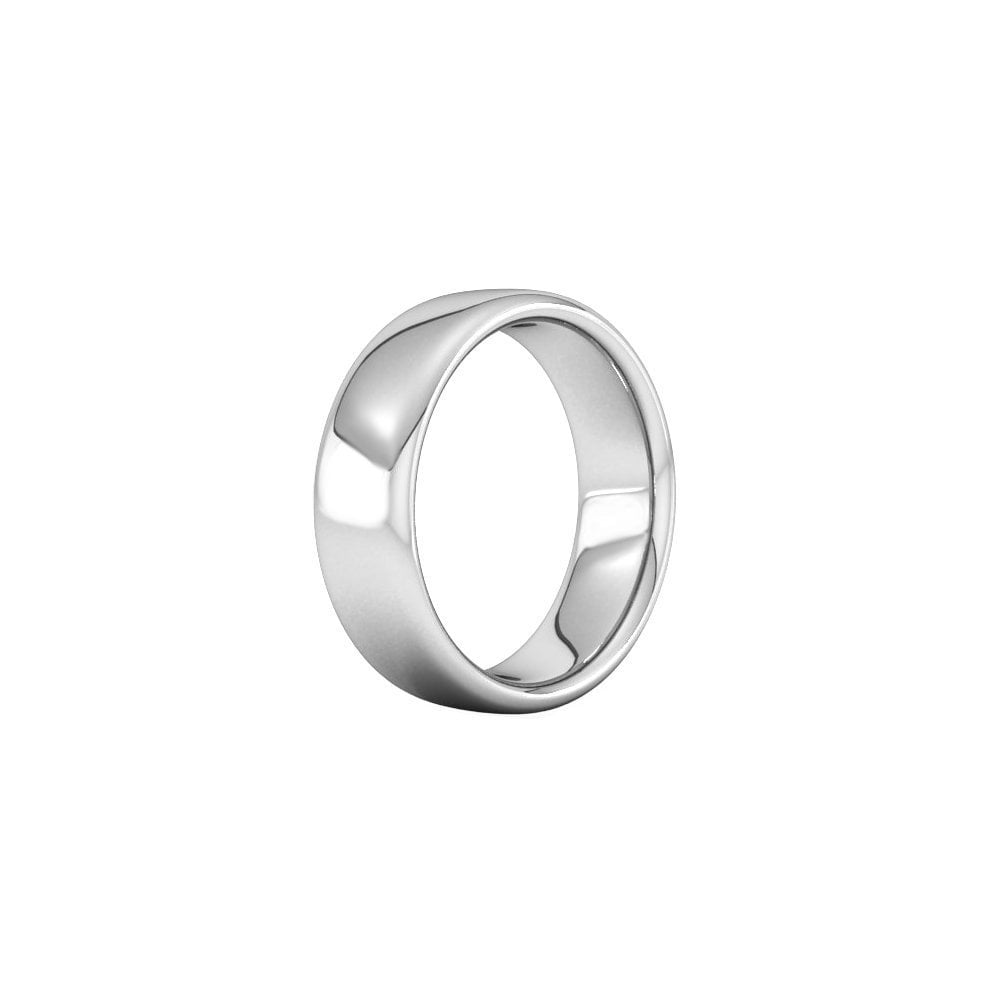 Platinum 7.0mm heavy weight court wedding ring