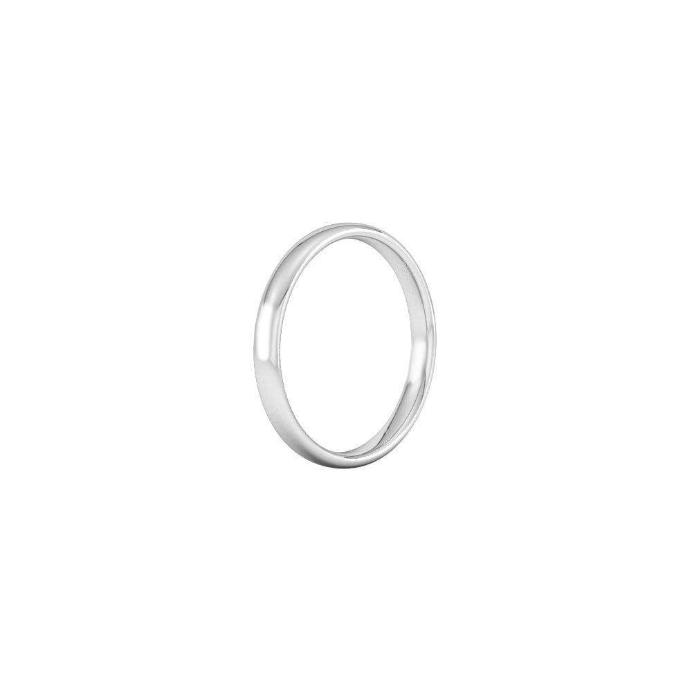 Platinum 2.5mm heavy weight court wedding ring