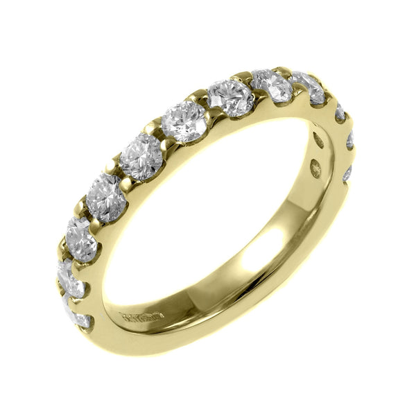 18ct yellow gold 1.07ct round brilliant diamond eternity ring