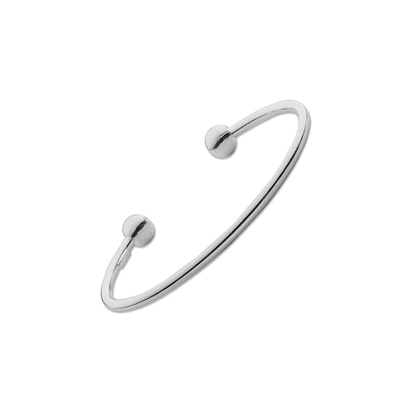 Silver 3.00mm solid torque bangle