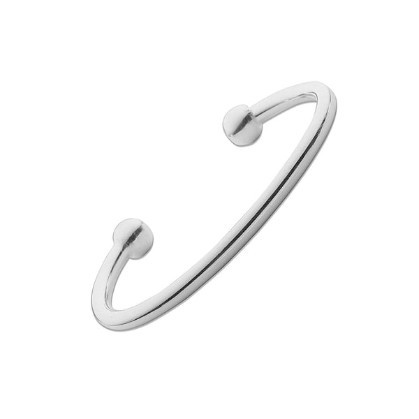 Silver 5.00mm solid torque bangle