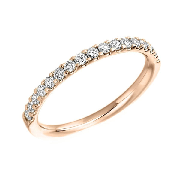 18ct rose gold 0.20ct round brilliant cut diamond eternity ring