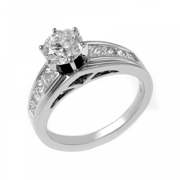 Platinum 1.02ct F VS2 EGL round brilliant cut diamond ring