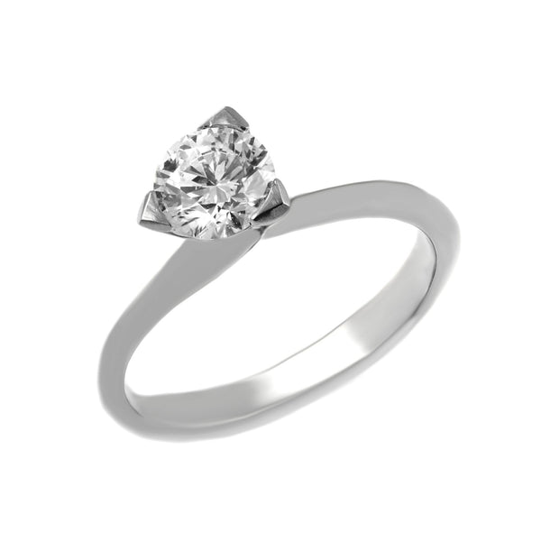 Platinum 0.50ct E VS2 GIA round brilliant cut diamond ring