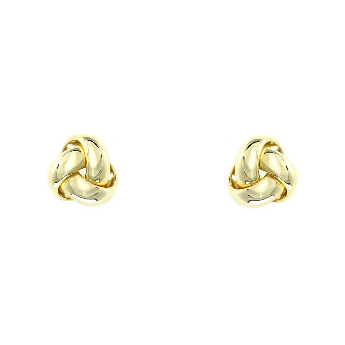 18ct yellow gold 9mm knot stud earrings