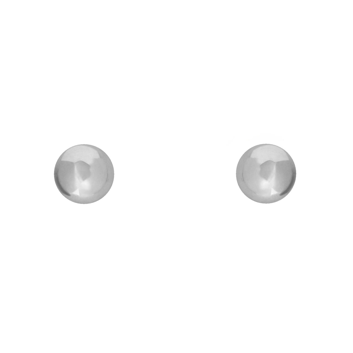 18ct white gold 7mm ball stud earrings