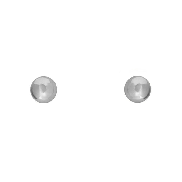 18ct white gold 5mm ball stud earrings