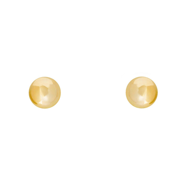 18ct yellow gold 7mm ball stud earrings