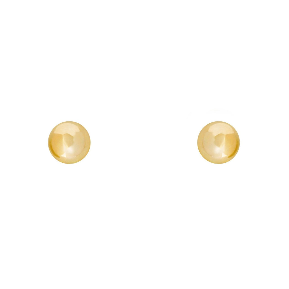 18ct yellow gold 5mm ball stud earrings