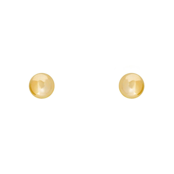 18ct yellow gold 5mm ball stud earrings