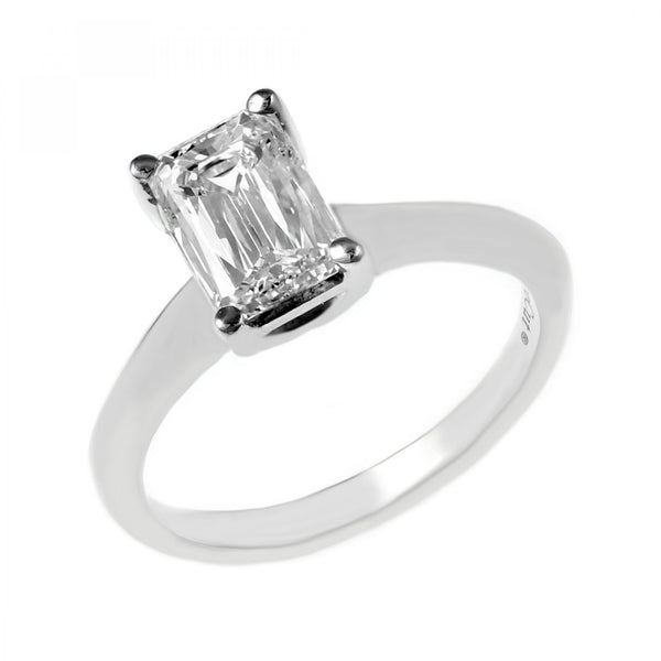 Platinum 1.52ct G VS1 GIA prince cut diamond ring