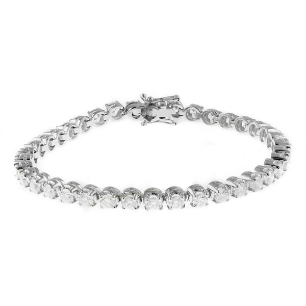 18ct white gold 10.50ct F VS2 diamond tennis bracelet
