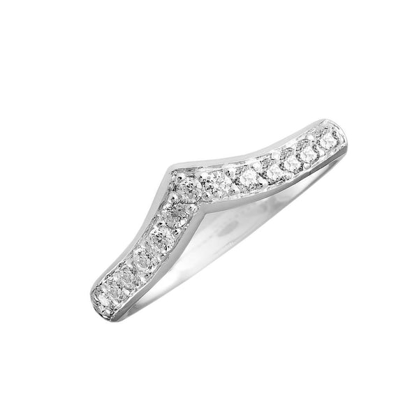 Platinum 0.30ct round diamond shaped to fit half eternity ring