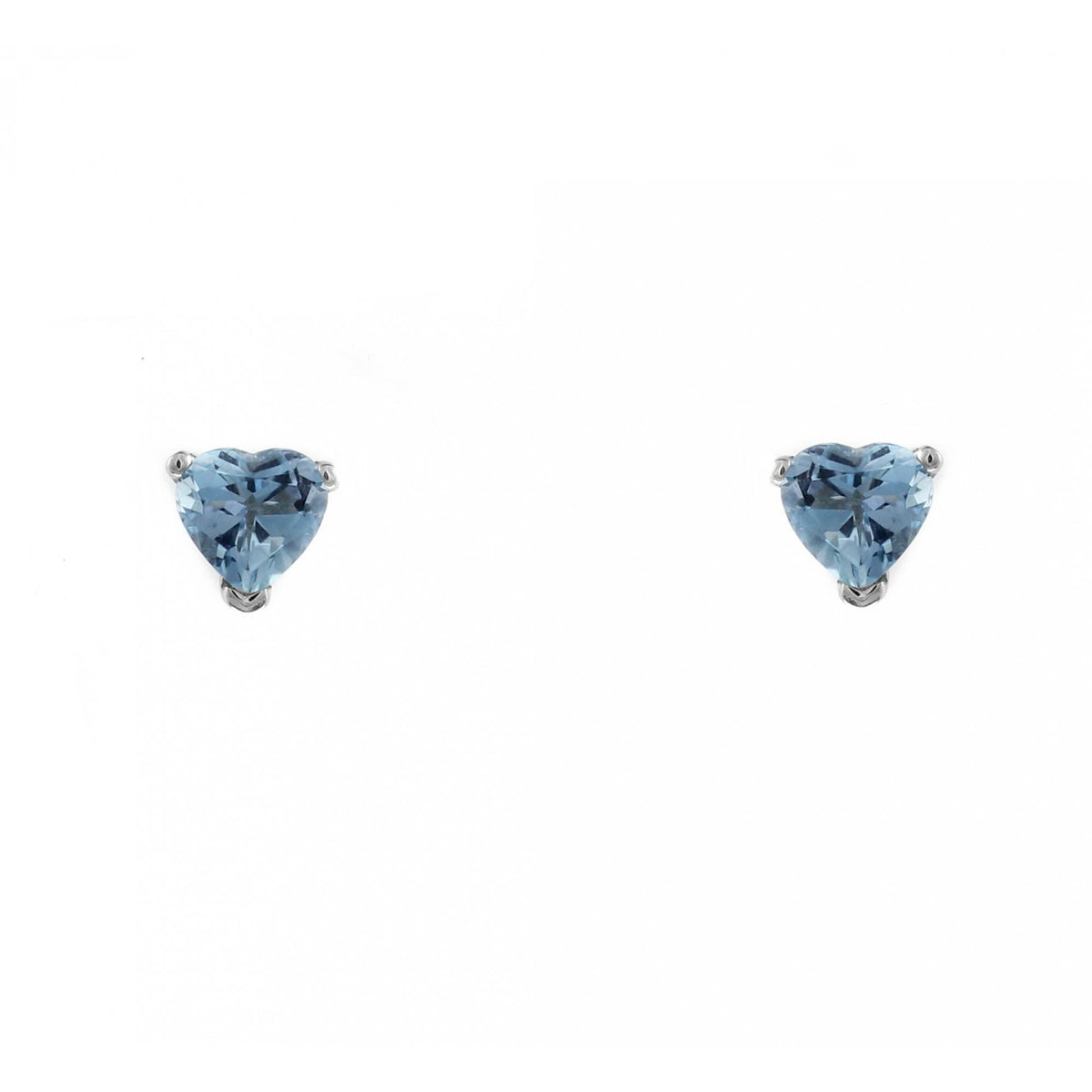 Platinum 0.73ct aquamarine stud earrings