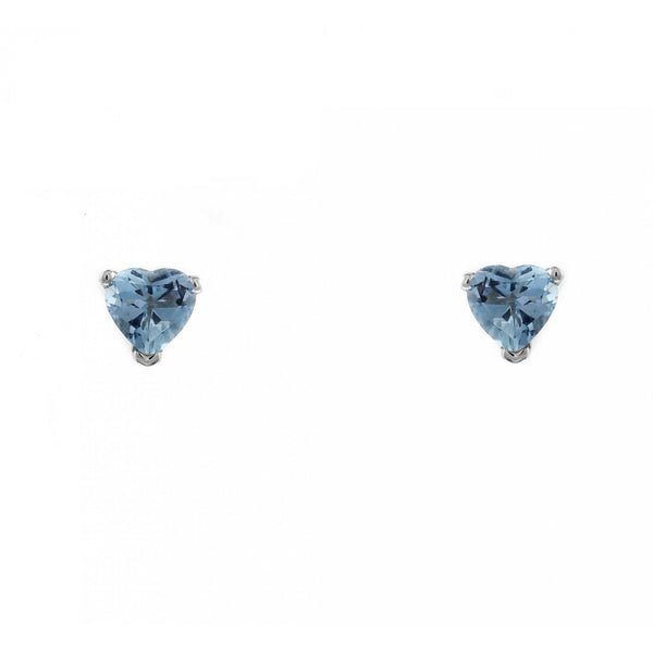 Platinum 0.73ct aquamarine stud earrings