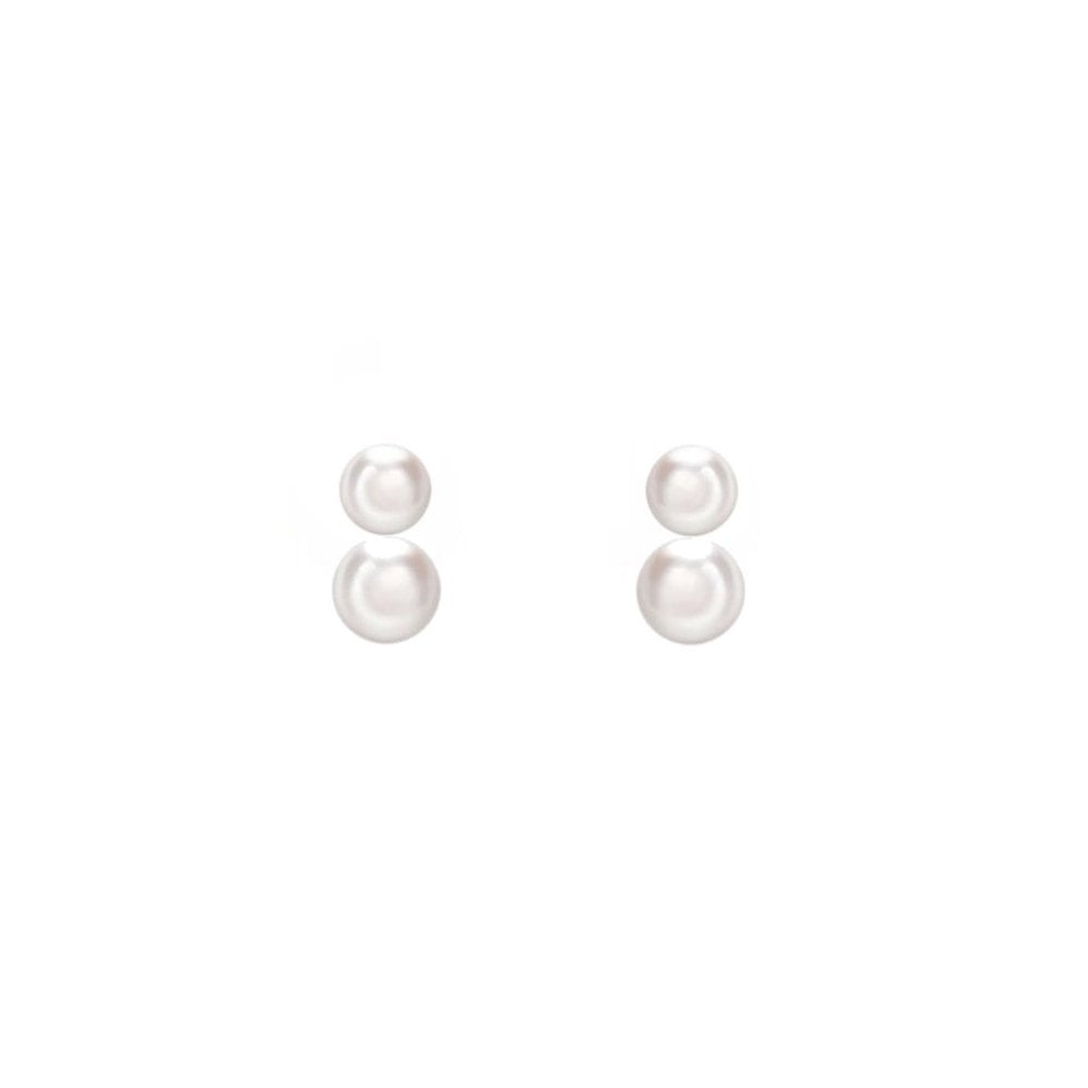9ct yellow gold 4mm x 5mm Akoya pearl stud earrings