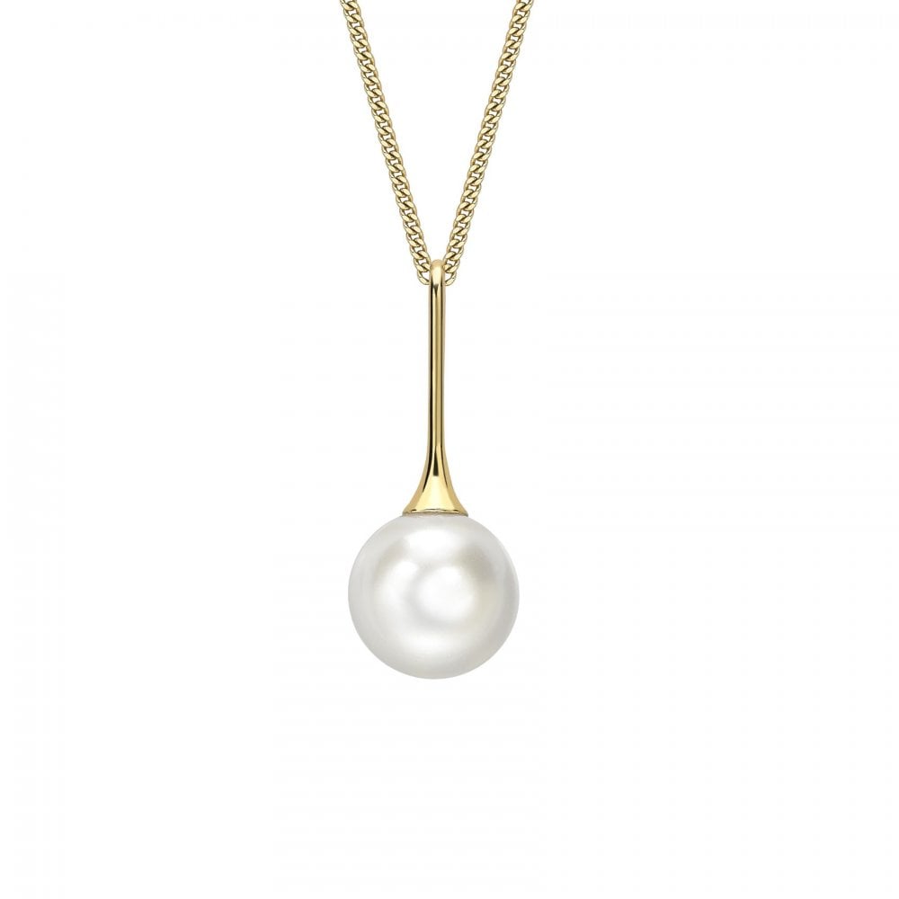 18ct yellow gold 11mm x 11mm South Sea pearl pendant