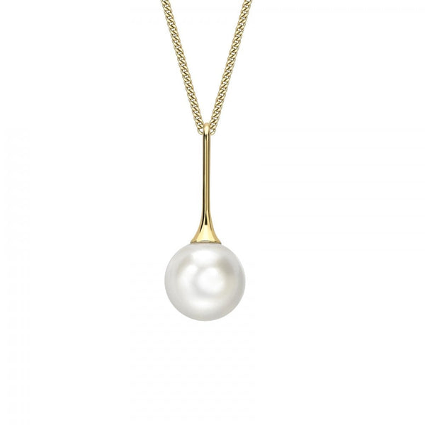 18ct yellow gold 11mm x 11mm South Sea pearl pendant