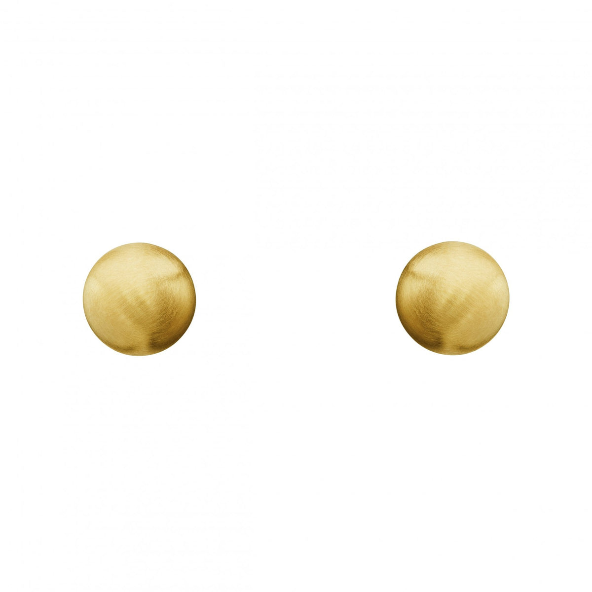 9ct yellow gold 7mm satin ball stud earrings