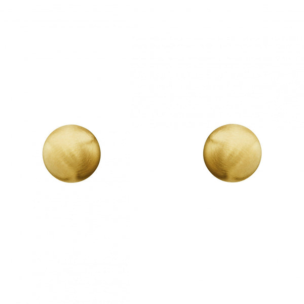 9ct yellow gold 7mm satin ball stud earrings