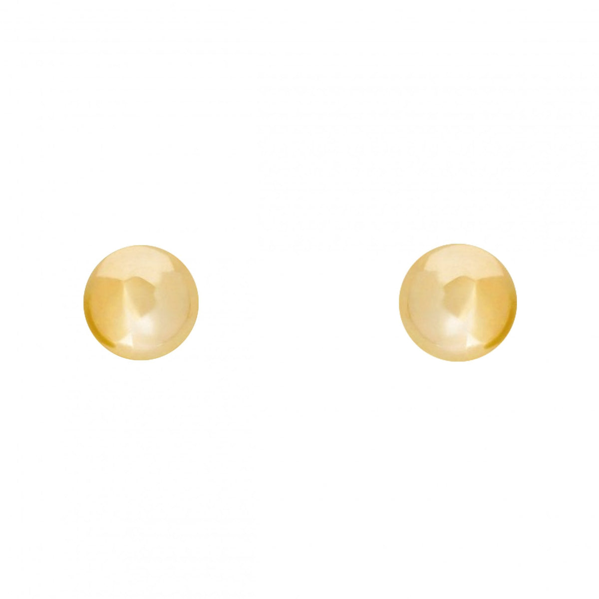9ct yellow gold 8mm ball stud earrings