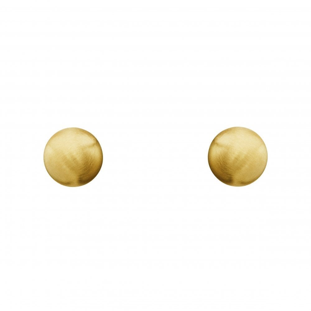 9ct yellow gold 8mm satin ball stud earrings