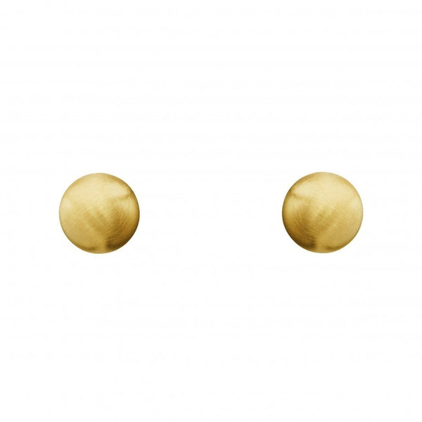 9ct yellow gold 8mm satin ball stud earrings
