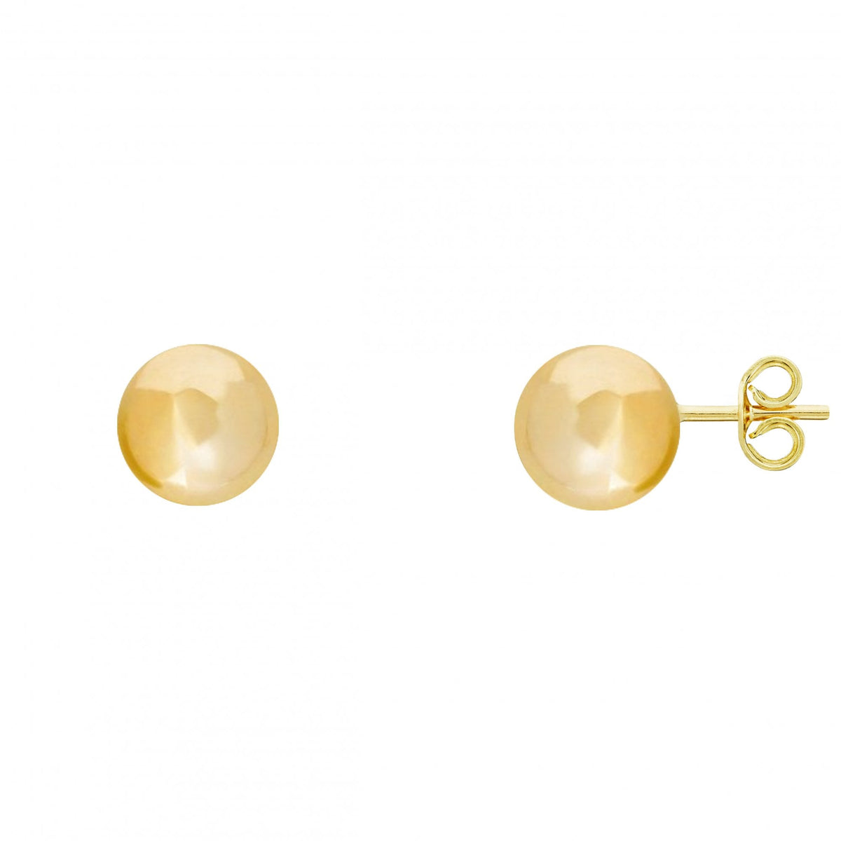 9ct yellow gold 9mm ball stud earrings
