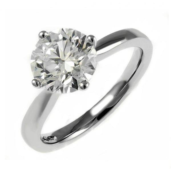 Platinum 2.15ct G SI1 IGL round brilliant cut diamond ring