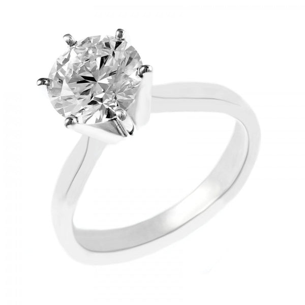Platinum 1.31ct D VS2 EGL round brilliant cut diamond ring