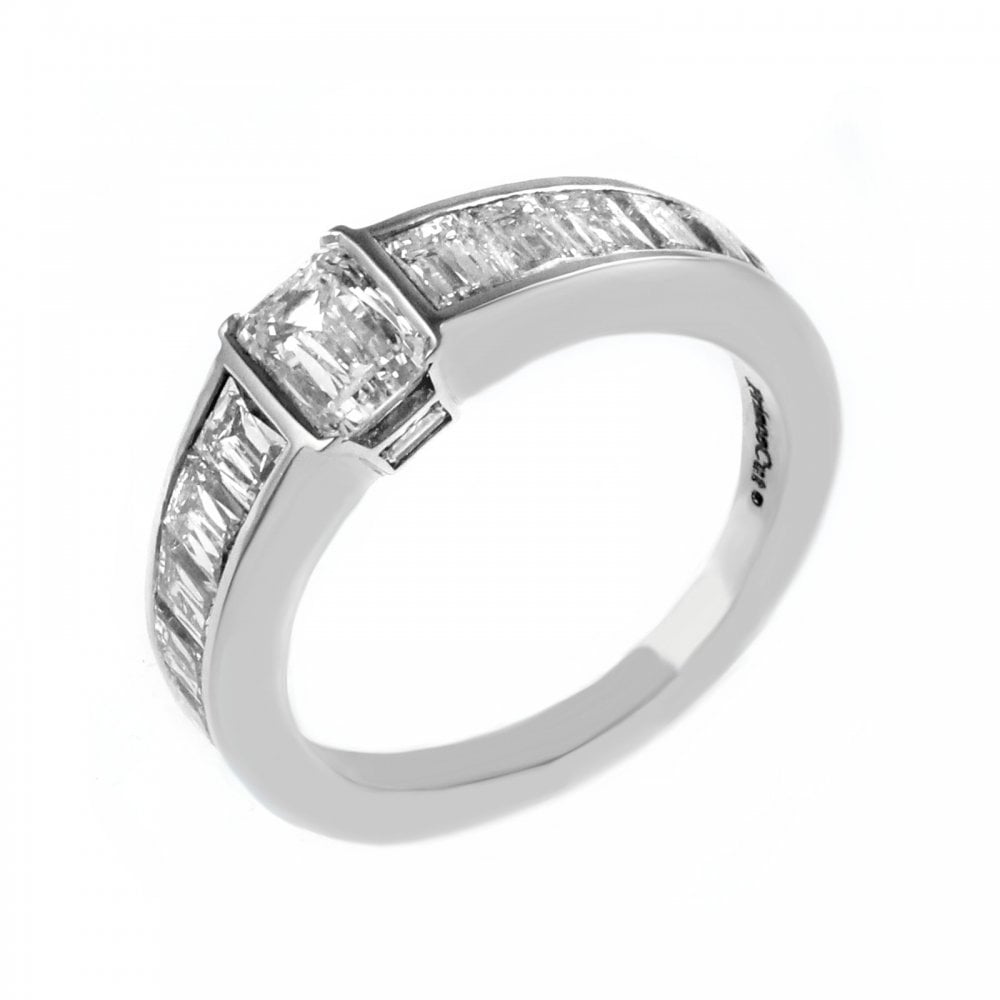 18ct white gold 0.75ct prince cut diamond ring