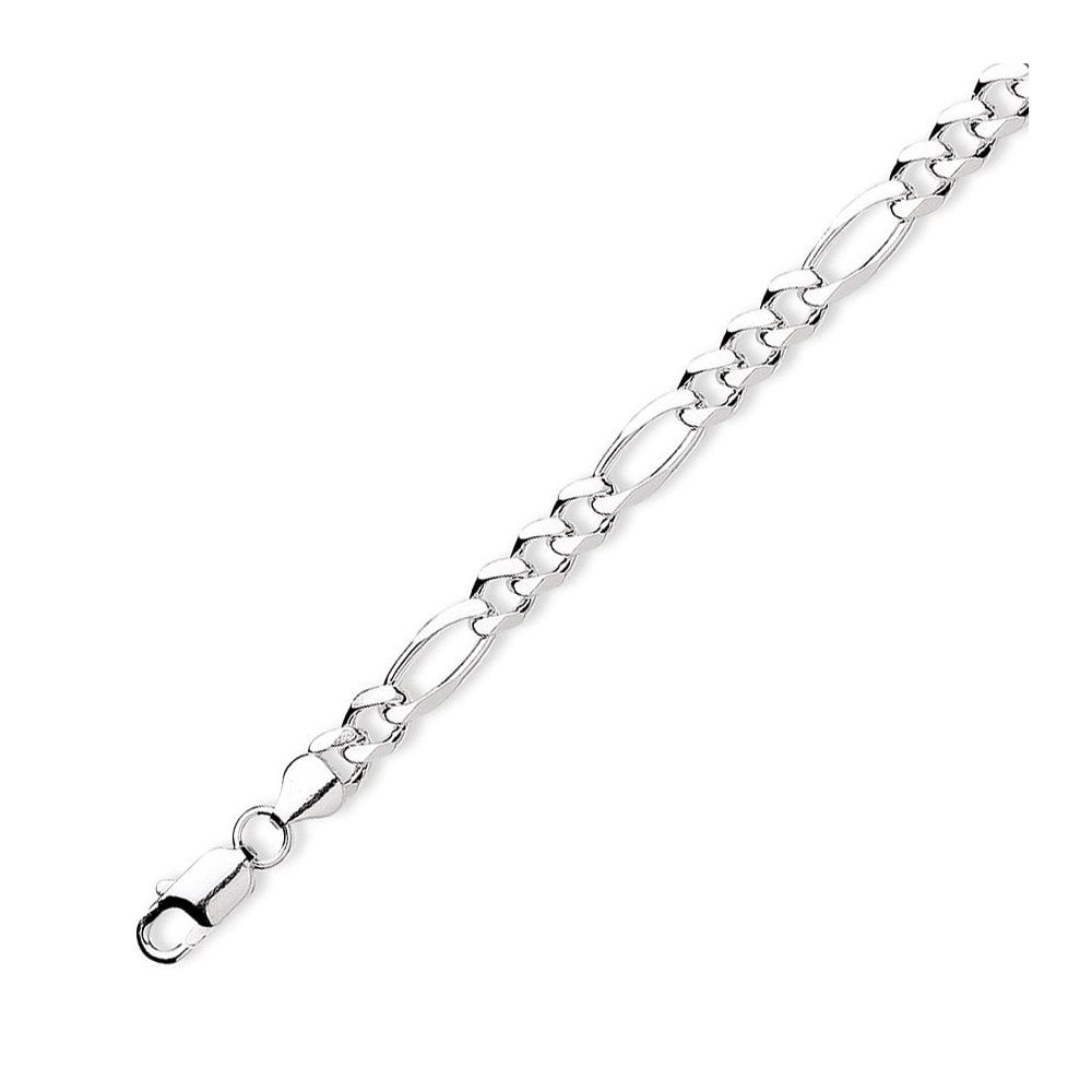 Silver 24" figaro chain