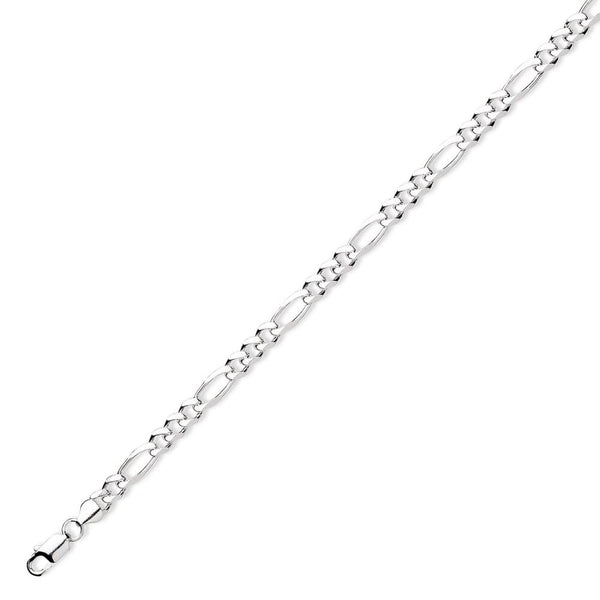Silver 24" figaro chain