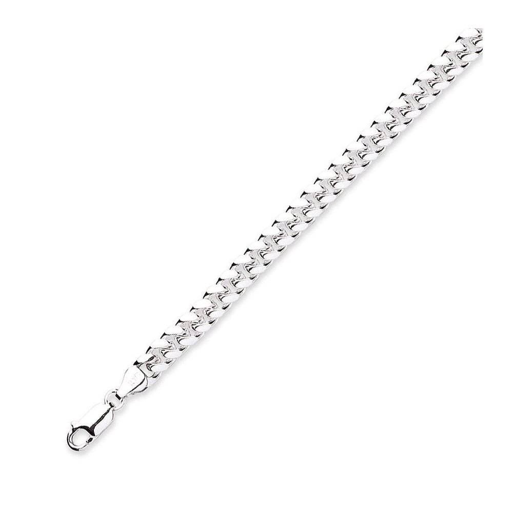 Silver 24"66.2g flat curb chain
