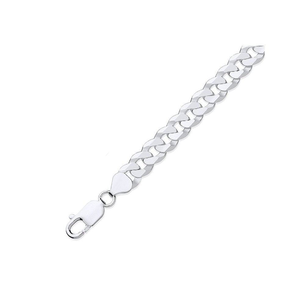 Silver 24" 41.2g flat curb chain