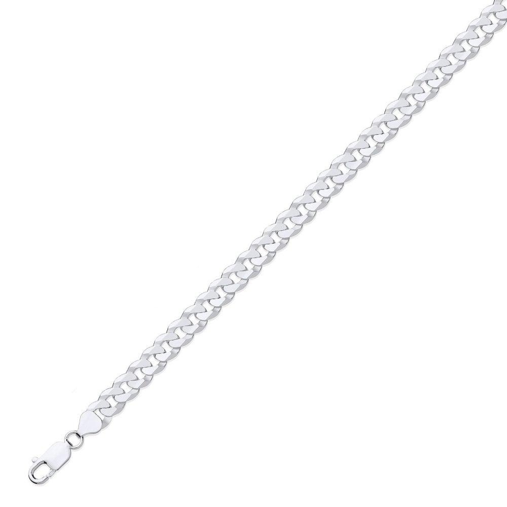 Silver 24" 41.2g flat curb chain